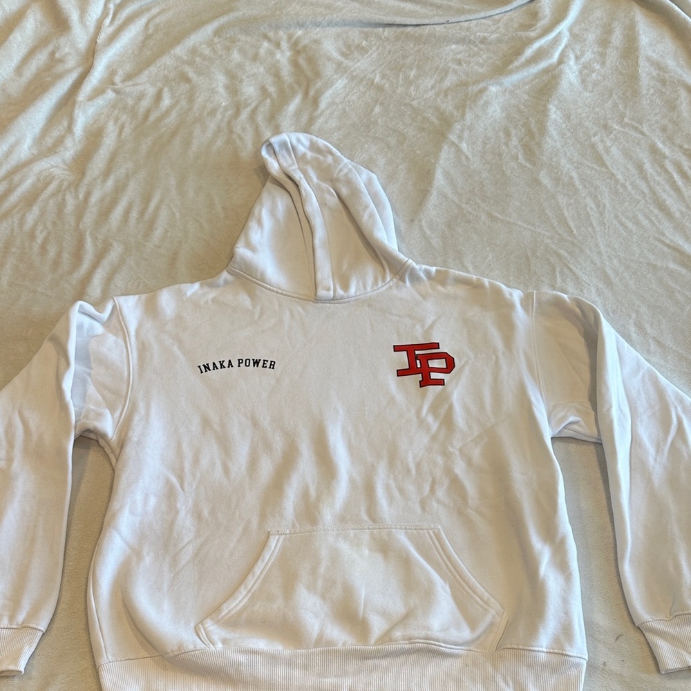 Inaka Power White Hoodie with Red Logo